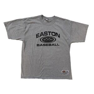 Vintage 2000s Easton Baseball T-Shirt Gray Men's XL Athletic Training Tee Heavy